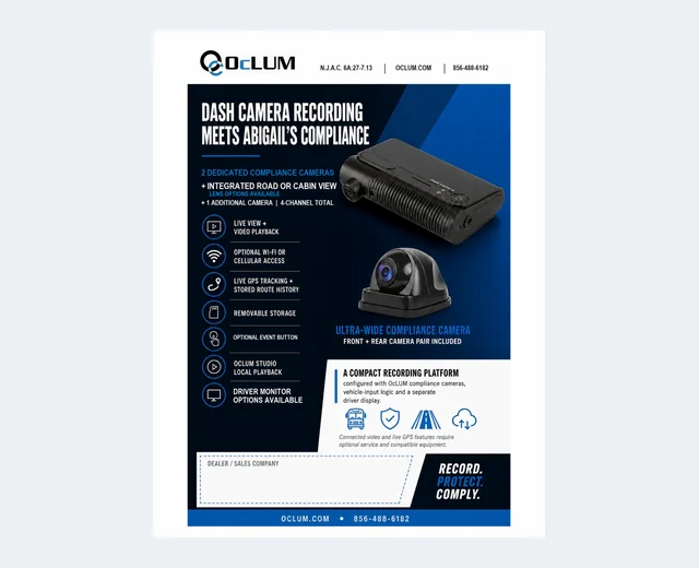 Dash Camera Recording for Abigail's Compliance brochure