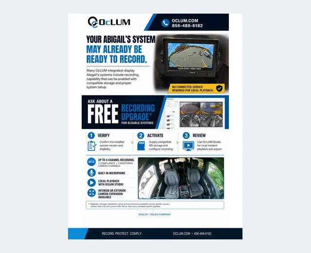 Abigail's System Recording Upgrade brochure