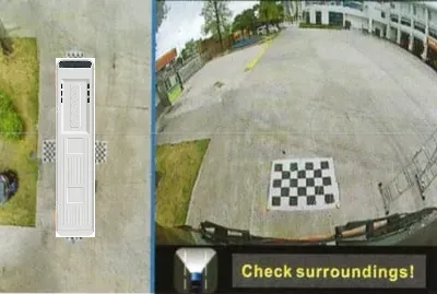 Stitched overhead display view from Eagle View cameras