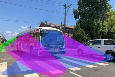 Transit bus Eagle View 360 side coverage diagram