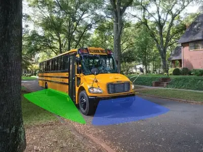Bus with diagram monitoring
