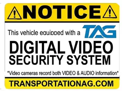 Digital video security system notice