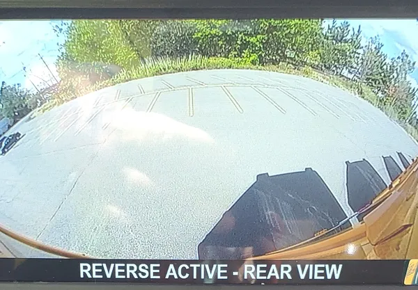 Sample exterior view from a school bus camera