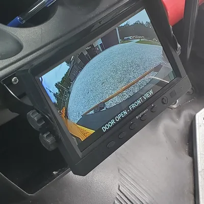 Driver monitor installed in a school bus