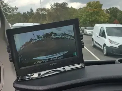 Monitor on a vehicle