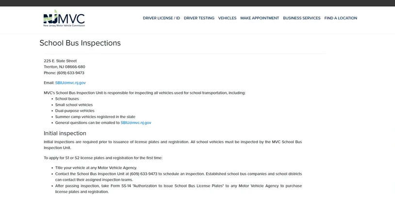 School Bus Inspection Data