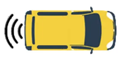 Car with backup sensor